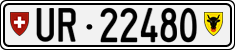 License plate of Switzerland, Cars