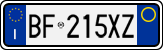 License plate of Italy, Cars (1994 year series)