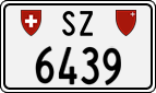 License plate of Switzerland, Cars
