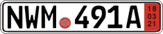 German license plate, Export transit plates