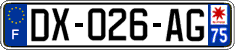 French license plate, SIV (ordinary)