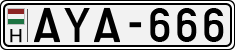 license plates of Hungary, Cars (1990)