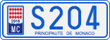 License plate of Monaco, Cars