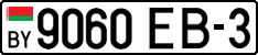 License plate Belarus, Cars (2004)