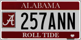 Alabama, Specialty plates