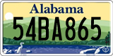 Alabama, 0AB1234 / 00AB123 / 00A1B23
