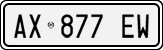 License plate of Italy, Cars (1994 year series)