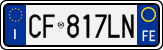 License plate of Italy, Cars (1994 year series)