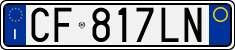 License plate of Italy, Cars (1994 year series)