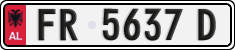 License plate of Albania, Cars (1993)