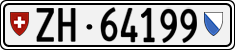 License plate of Switzerland, Cars