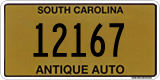 South Carolina, Antique Auto (1234,12345)