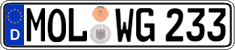 German license plate, Regular plates