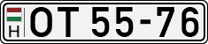 license plates of Hungary, Oldtimers (1990)