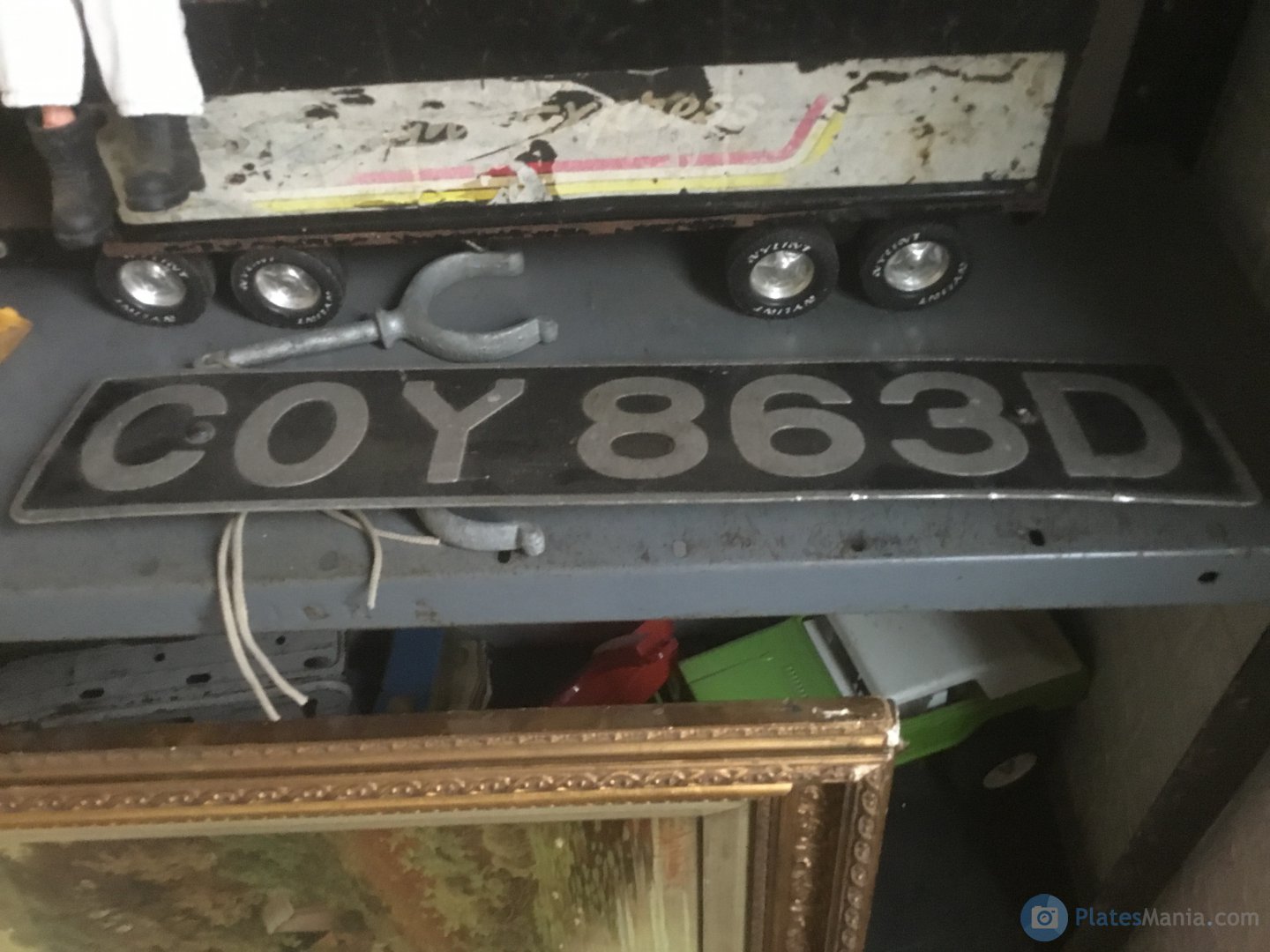 COY863D, License plate without vehicle 