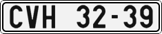 License plate of the Czech Republic, Cars (1960)