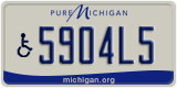 Michigan, Vehicles for disabled persons (1234A5)