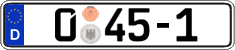 German license plate, Diplomatic