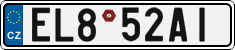 License plate of the Czech Republic, Electric vehicles