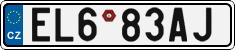 License plate of the Czech Republic, Electric vehicles