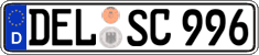 German license plate, Regular plates