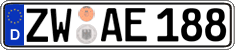 German license plate, Regular plates