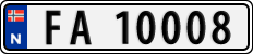 License plate of Norway, Cars