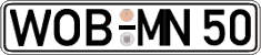 German license plate, Regular plates