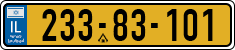 License plate of Israel, Regular plates