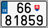 License plate of Slovakia, Military