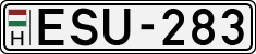 license plates of Hungary, Cars (1990)