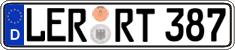 German license plate, Regular plates