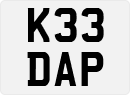 License plate of the United Kingdom, 1983 year system