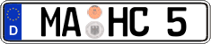German license plate, Regular plates