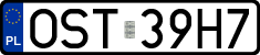 License plates of Poland, Regular car plates