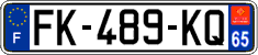 French license plate, SIV (ordinary)