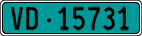 License plate of Switzerland, Agricultural vehicles (green)