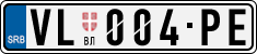 License plate of Serbia, Cars