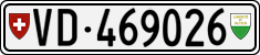 License plate of Switzerland, Cars
