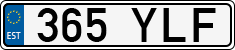 License plate of Estonia, Regular car plates