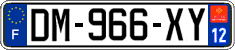 French license plate, SIV (ordinary)