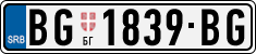 License plate of Serbia, Cars