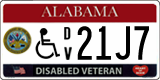 Alabama, Disabled Veteran (12345/12A3/1A23)