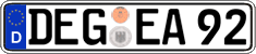 German license plate, Regular plates