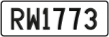 License plate of New Zealand, AB1(234)