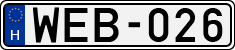 license plates of Hungary, Cars (1990)