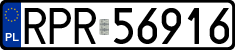 License plates of Poland, Regular car plates