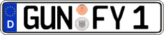 German license plate, Regular plates