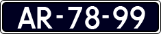 License plate of the Netherlands, Imported oldtimers (cars)