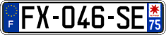French license plate, SIV (ordinary)